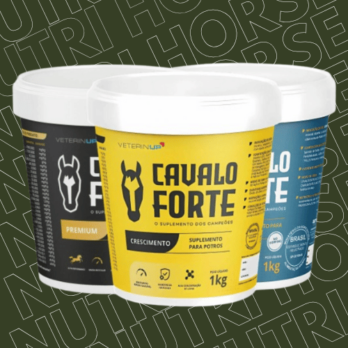 Cavalo Forte Premium + Crescimento + Casco e Pelo 1kg